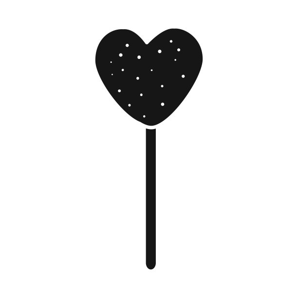 设计棒棒糖和心形标志网页图片下载