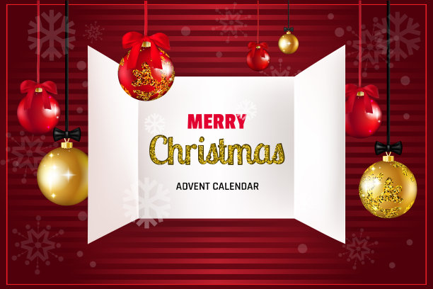 圣诞节来临日历窗户，圣诞节打开日历门图片下载