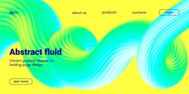 具有流体形状的抽象三维背景图片下载