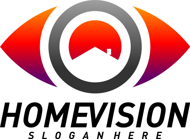 家居视觉创意设计眼标概念图片下载