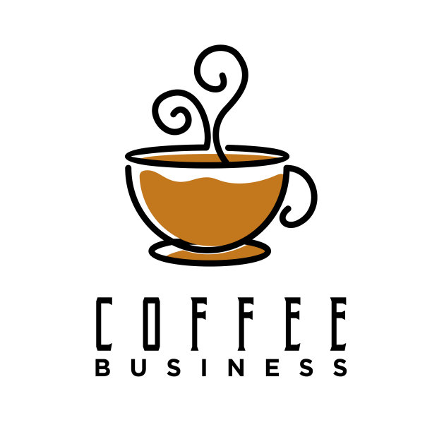 线条艺术咖啡咖啡馆标识设计灵感图片下载