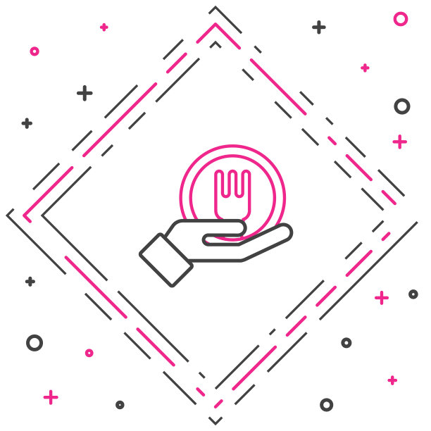 在线订购和快餐外卖图标图片下载