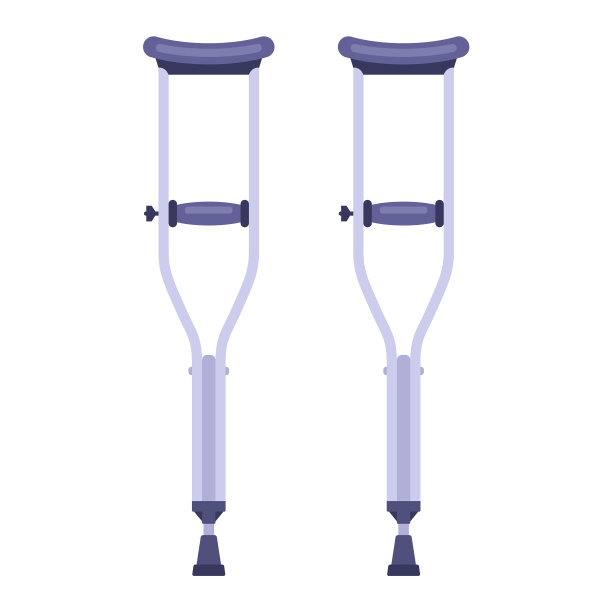 移动人用的一对铁拐杖图片下载