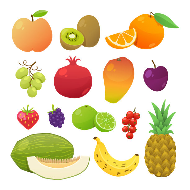五颜六色的水果组图片下载