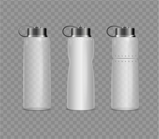 逼真详细的3d健身瓶设置在一个图片下载