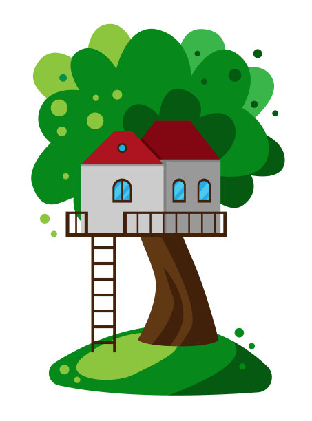 树屋有一个红色房间的白宫图片下载