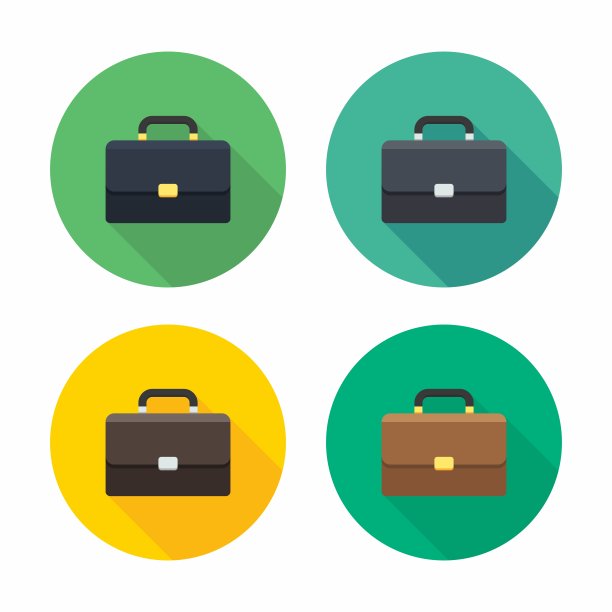 孤立的公文包图标矢量。图片下载