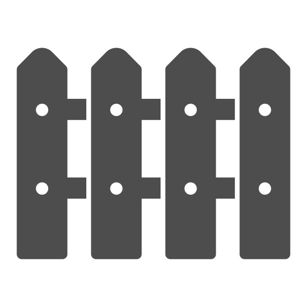 栅栏固体图标，农场花园概念，花园大门标志在白色背景，乡村栅栏图标在字形风格的移动概念和网页设计。矢量图形。图片下载