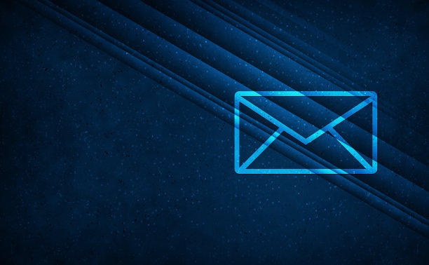 电子邮件图标自然天光抽象深蓝色背景条纹图案插图图片下载