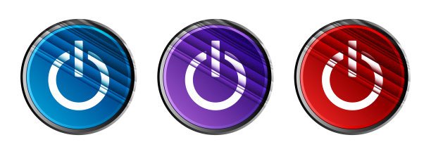 电源图标自然天光圆形按钮设置条纹线插图图片下载