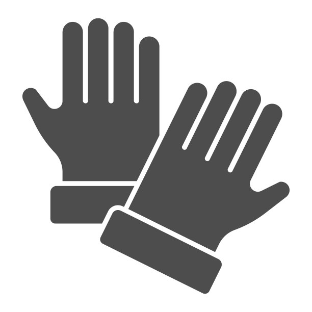 手套固体图标，农场花园概念，乳胶手保护标志在白色背景，保护橡胶手套花园图标字形风格的移动和网页设计。矢量图形。图片下载