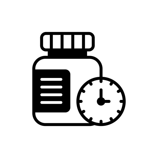 医药时间矢量插图风格图标。EPS 10文件符号图片下载