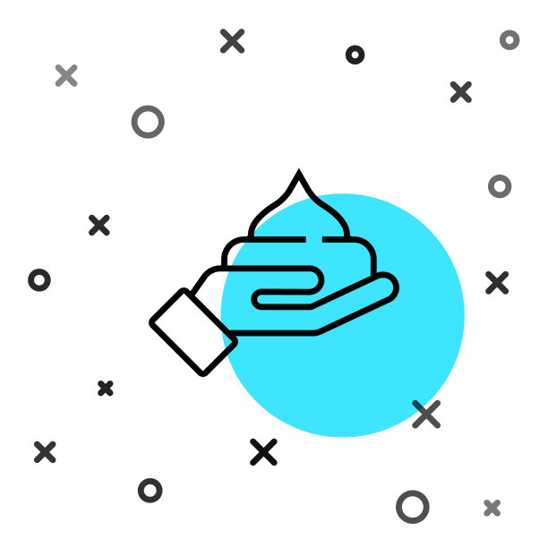 黑线霜或乳液化妆品管图标孤立在白色背景。女性的身体护理产品。随机动态形状。向量图片下载