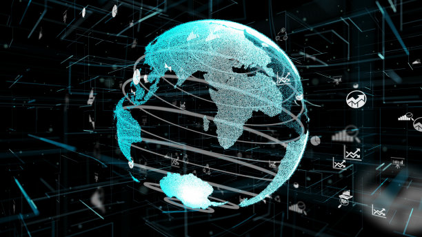 智能商业数据分析技术抽象图片下载