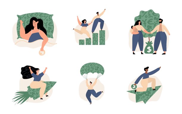 个人理财插图集图片下载