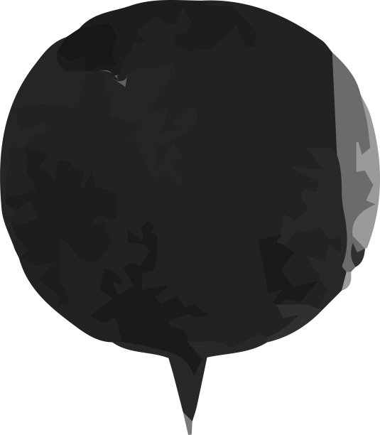 单色水彩画式卡通演讲气球图片下载