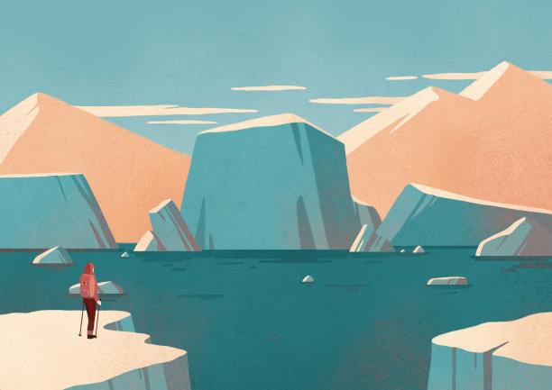 冰川徒步旅行图片下载