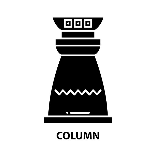 列图标，黑色矢量符号，可编辑笔画，概念说明图片下载