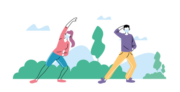 人们在户外进行体育活动图片下载