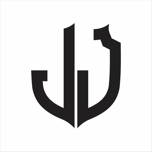盾Jj标志样式上绣字设计模板图片下载