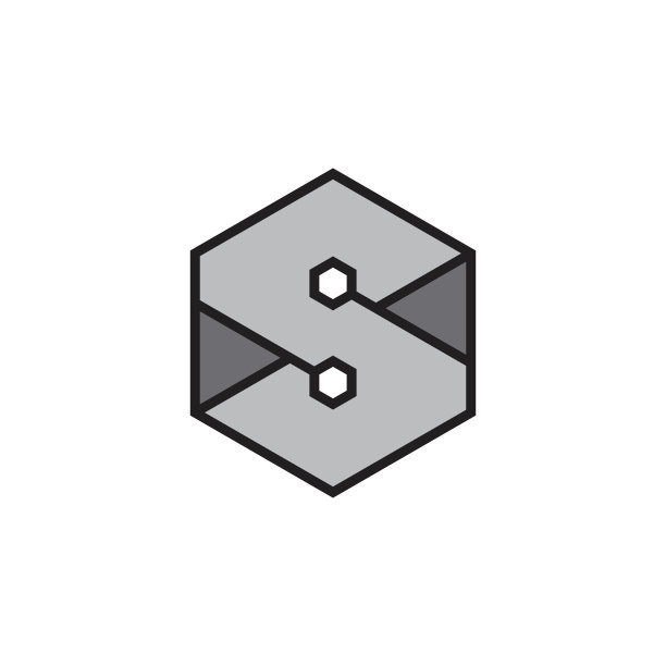 字母六边形几何线标志图片下载