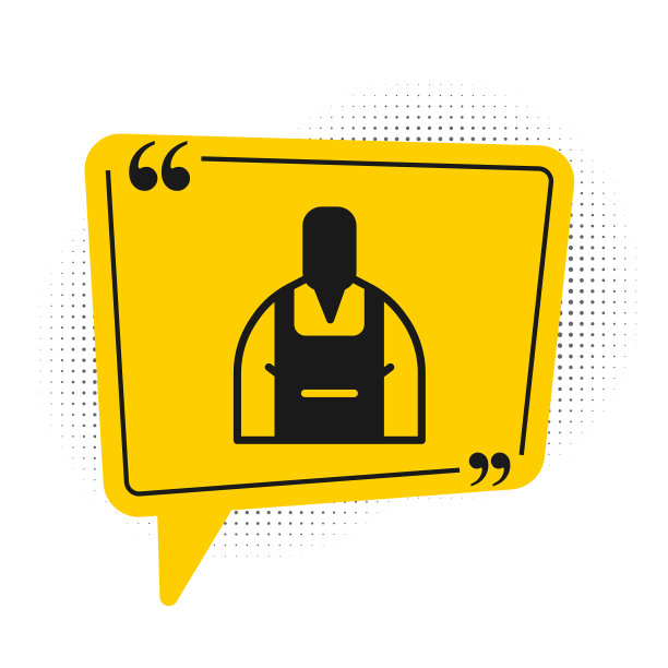 黑咖啡师图标孤立在白色背景图片下载