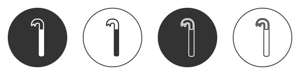 黑色的撬棍图标孤立的白色背景图片下载