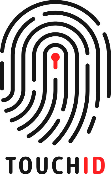 抽象细线触摸id标识图片下载