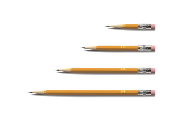 俯视图铅笔组图片下载