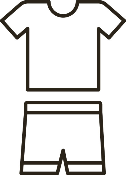 衬衫和短统一线条风格的图标图片下载