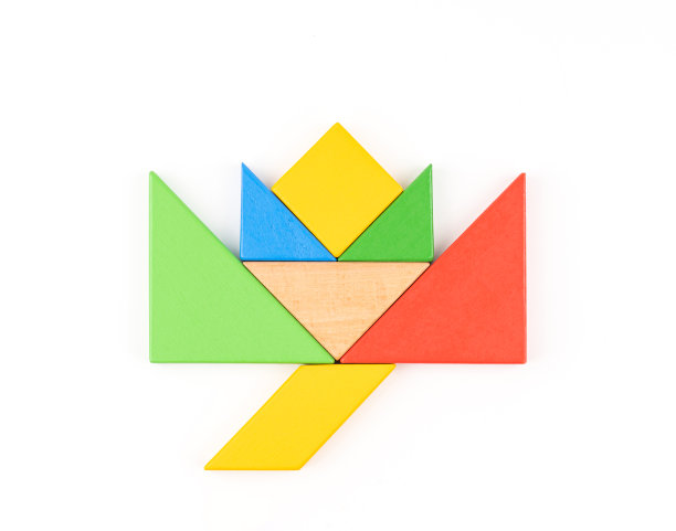 七巧板玫瑰花图片下载