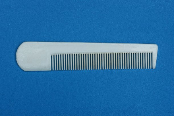 一只白色塑料梳子图片下载