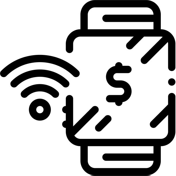 手表支付通行证图标轮廓图片下载