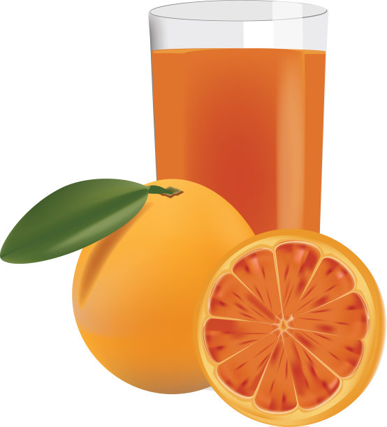 半个和整个橙子，再加满一杯橙汁图片下载