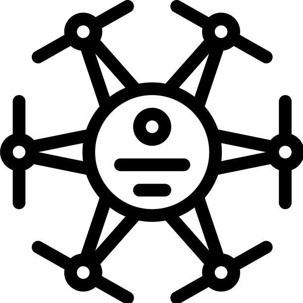 无人机电子空气玩具图标轮廓图片下载