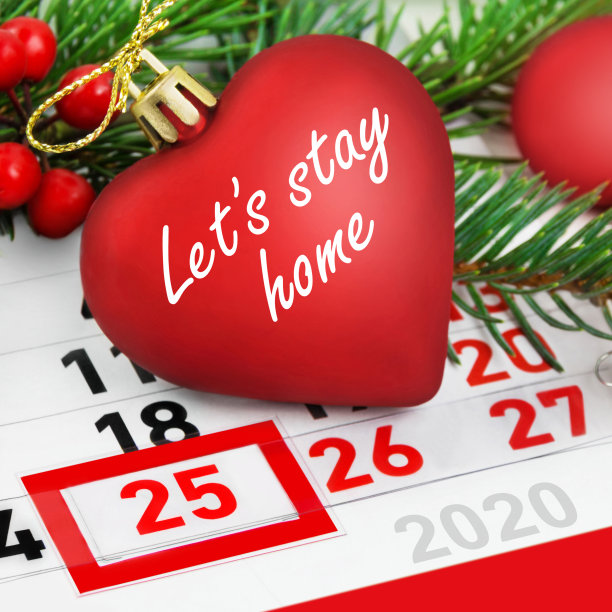 2020年圣诞节让我们呆在家里图片下载