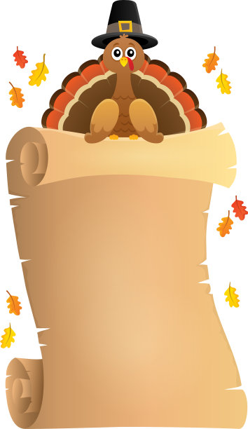 感恩节主题羊皮纸图片下载