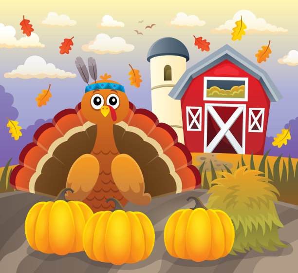 感恩节火鸡主题图5图片下载