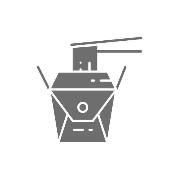 面条外卖盒，日式料理灰色图标。图片下载