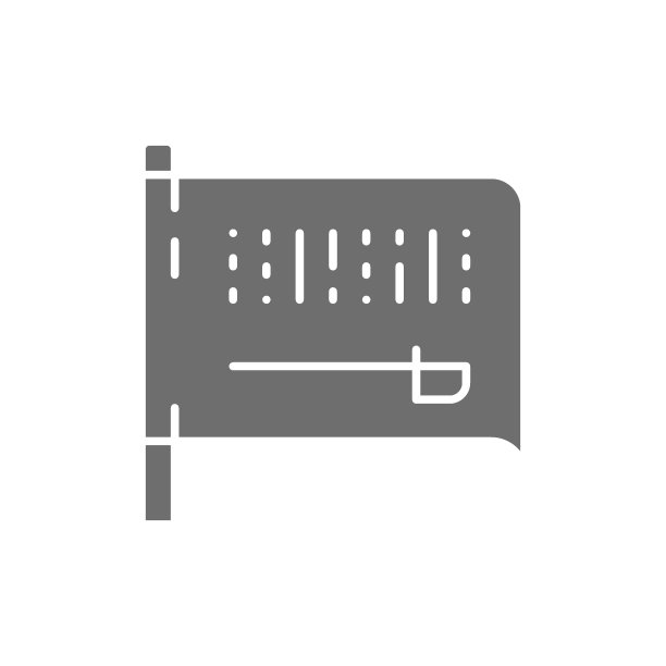 矢量旗帜的沙特阿拉伯灰色图标。图片下载