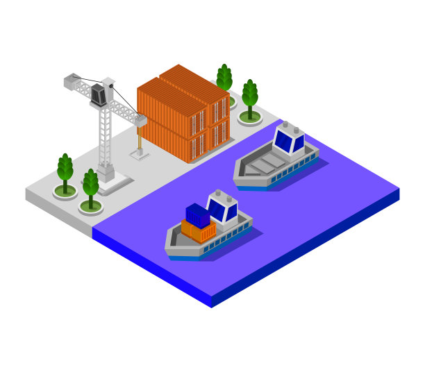 等距端口矢量图形说明图片下载