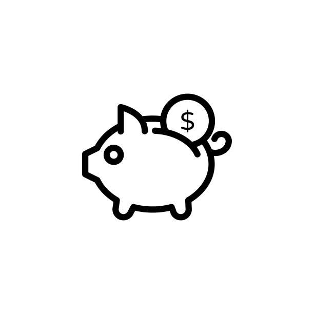 矢量资金储蓄图标。标志图片下载