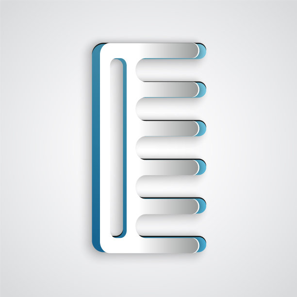 剪纸毛刷图标孤立在灰色图片下载