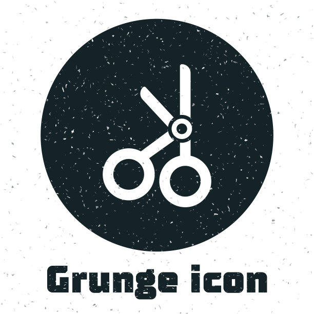 垃圾医学剪刀图标孤立在白色图片下载