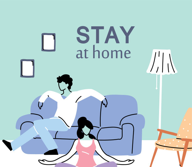 年轻夫妇在家里做活动图片下载