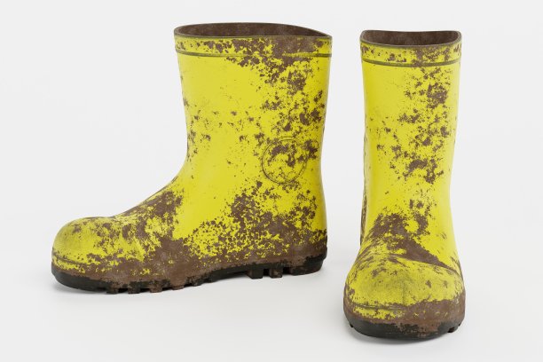 逼真的3D渲染口香糖靴子图片下载