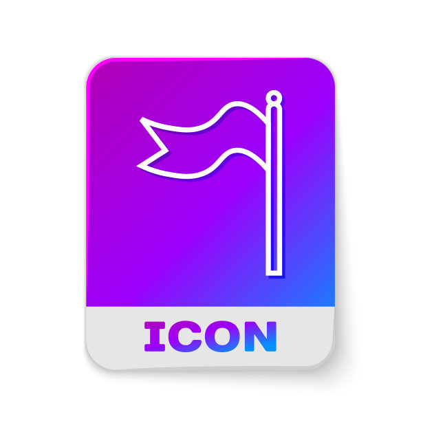 白线气象风向标标志图片下载