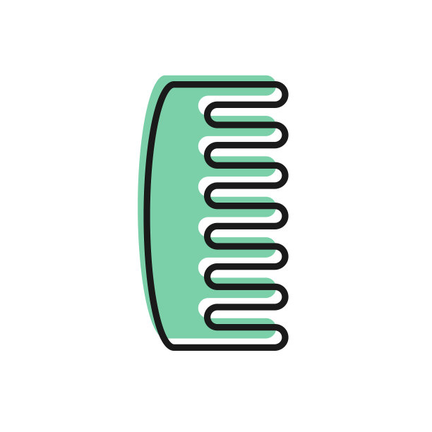 黑色线毛刷图标孤立在白色上图片下载