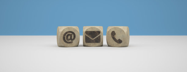 抽象的接触图标立方体在背景前面图片下载