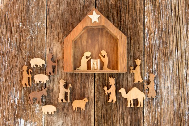 圣诞节耶稣诞生场景图片下载